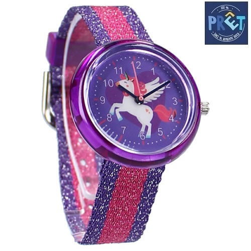 Children's wrist watch Pret Kids Time Unicorn Purple