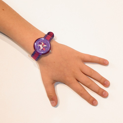 Children's wrist watch Pret Kids Time Unicorn Purple