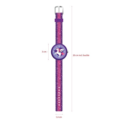 Children's wrist watch Pret Kids Time Unicorn Purple