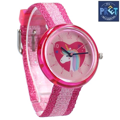 Children's wrist watch Pret Kids Time Unicorn Pink