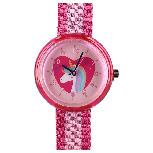 Children's wrist watch Pret Kids Time Unicorn Pink