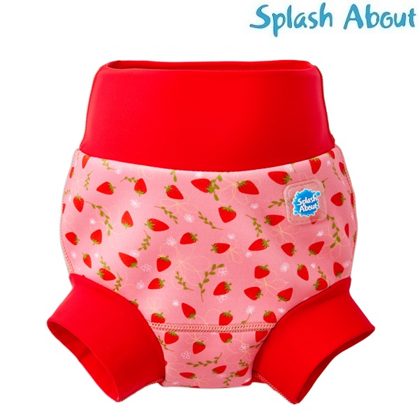 Reusable swim diaper SplashAbout Happy Nappy Strawberry Field