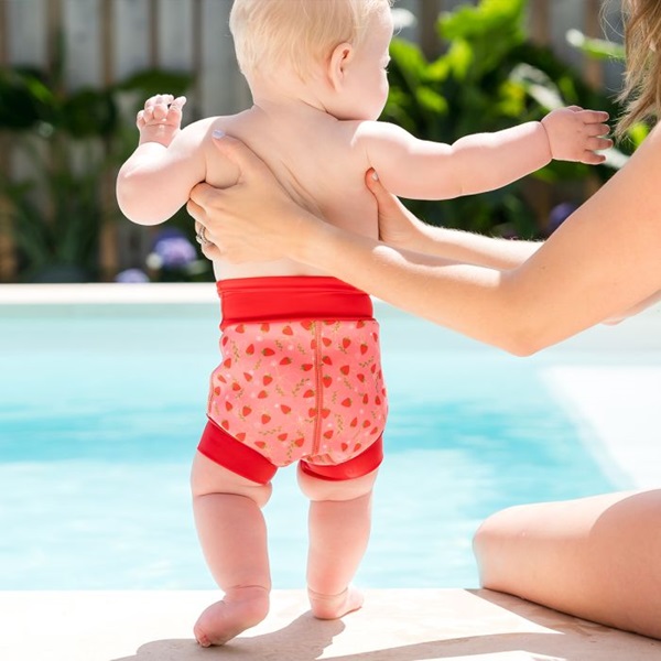 Reusable swim diaper SplashAbout Happy Nappy Strawberry Field