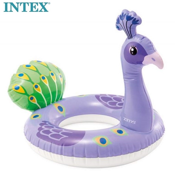 Inflatable swim ring Intex Purple Peacock