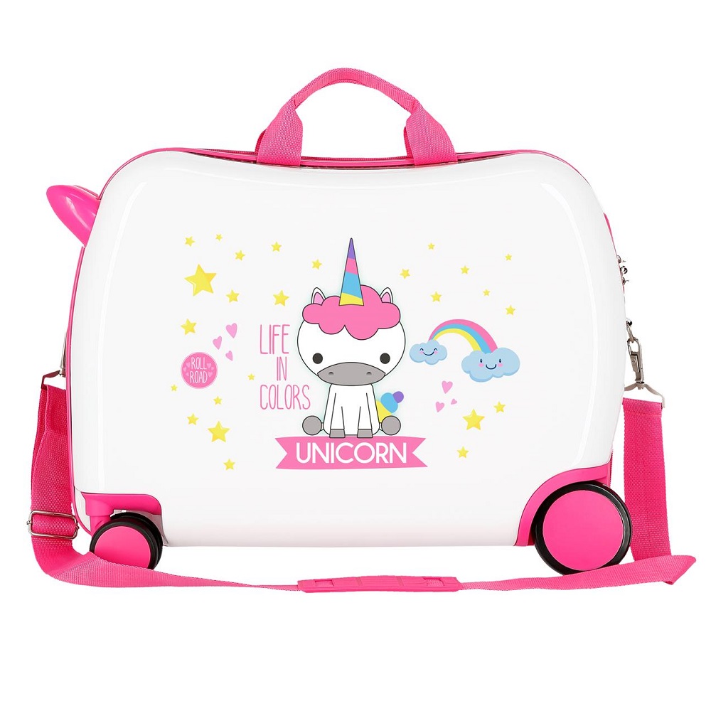 Ride-on suitcase for children Roll Road Unicorn