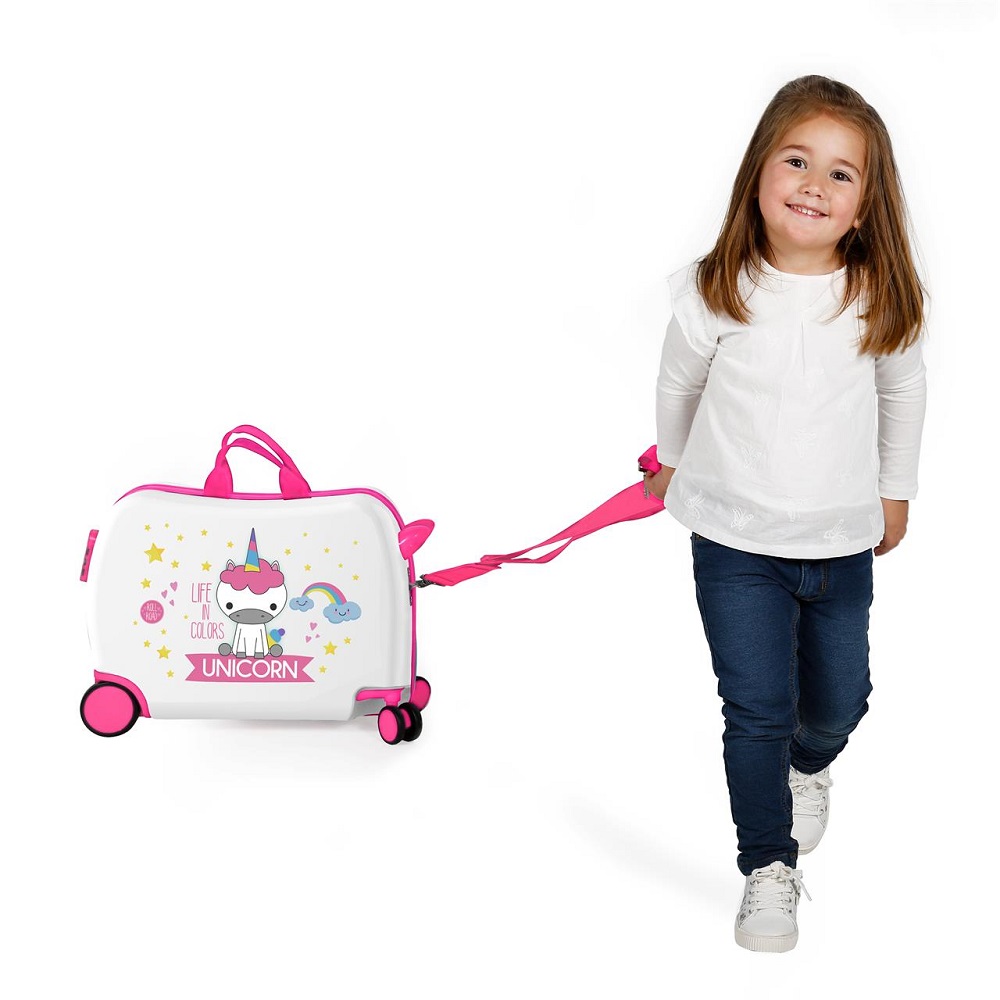 Ride-on suitcase for children Roll Road Unicorn