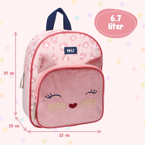 Backpack for kids Pret Giggle Pink Cat