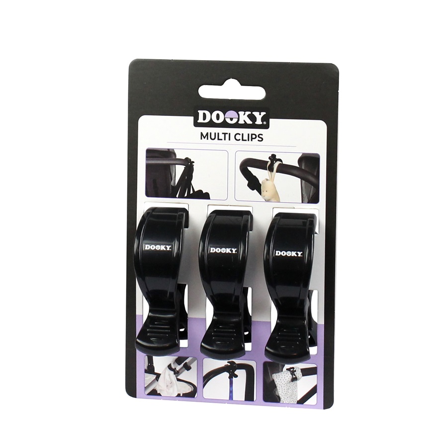 Stroller clips Dooky Multi Clip Black