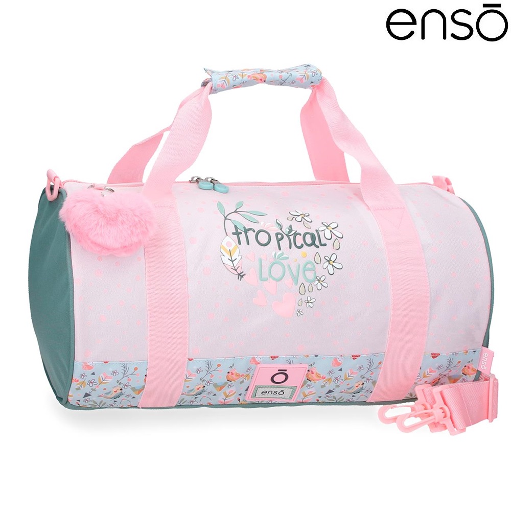 Kids' dufflebag for sports and travel Enso Tropical Love