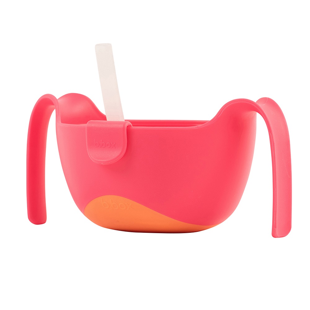 Kids' bowl and straw B.box Strawberry Shake