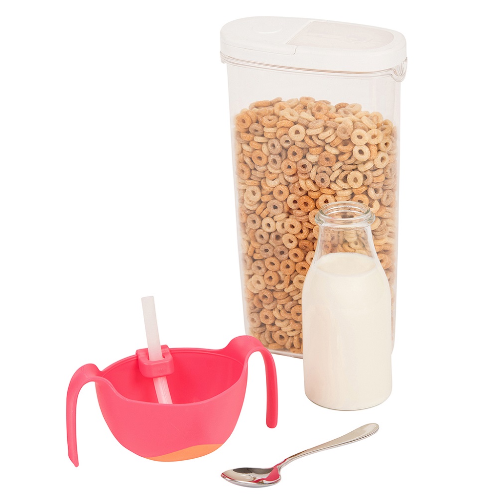 Kids' bowl and straw B.box Strawberry Shake