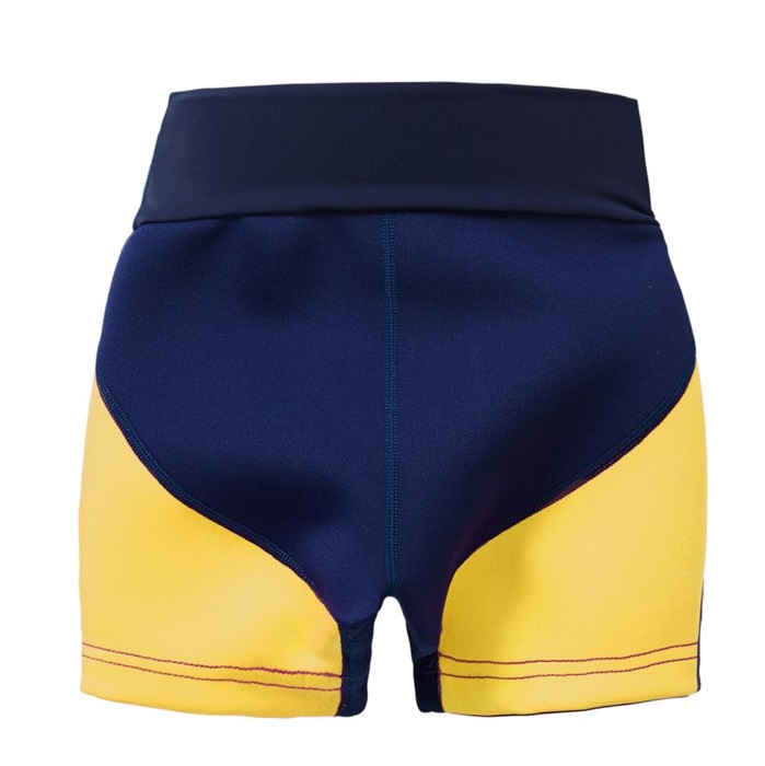 Diaper swim shorts SplashAbout Splash Jammers Navy and Yellow