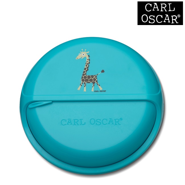 Snack Box for Kids Carl Oscar SnackDisc Blue Giraffe