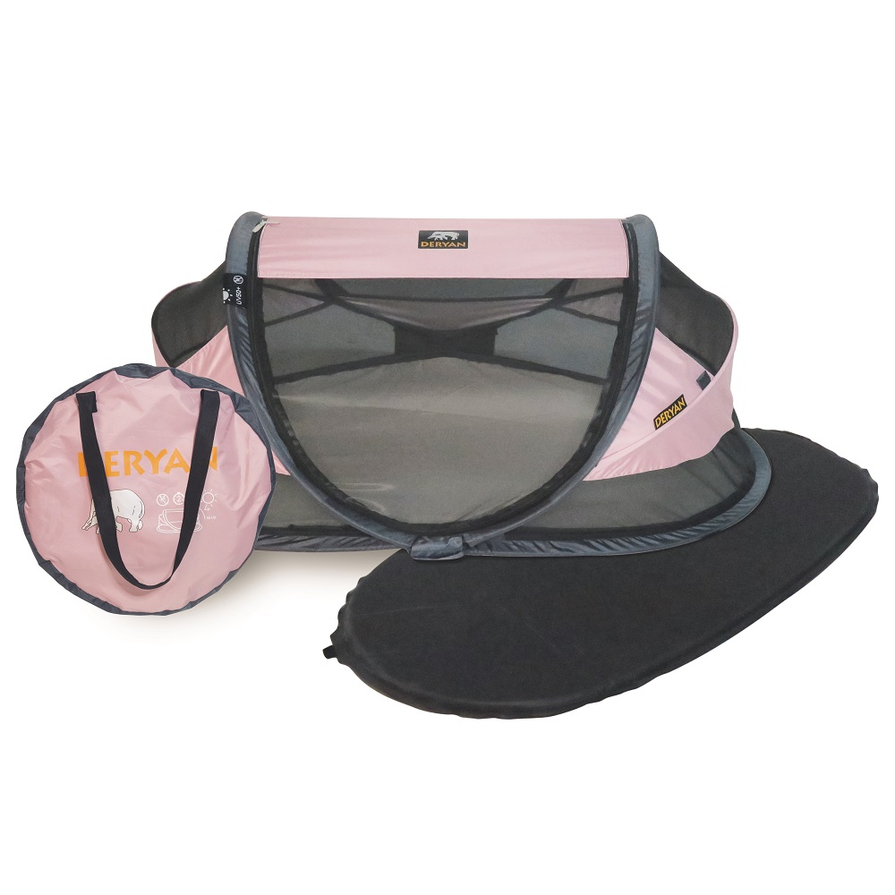 Travel cot Derya Baby Luxe Pink