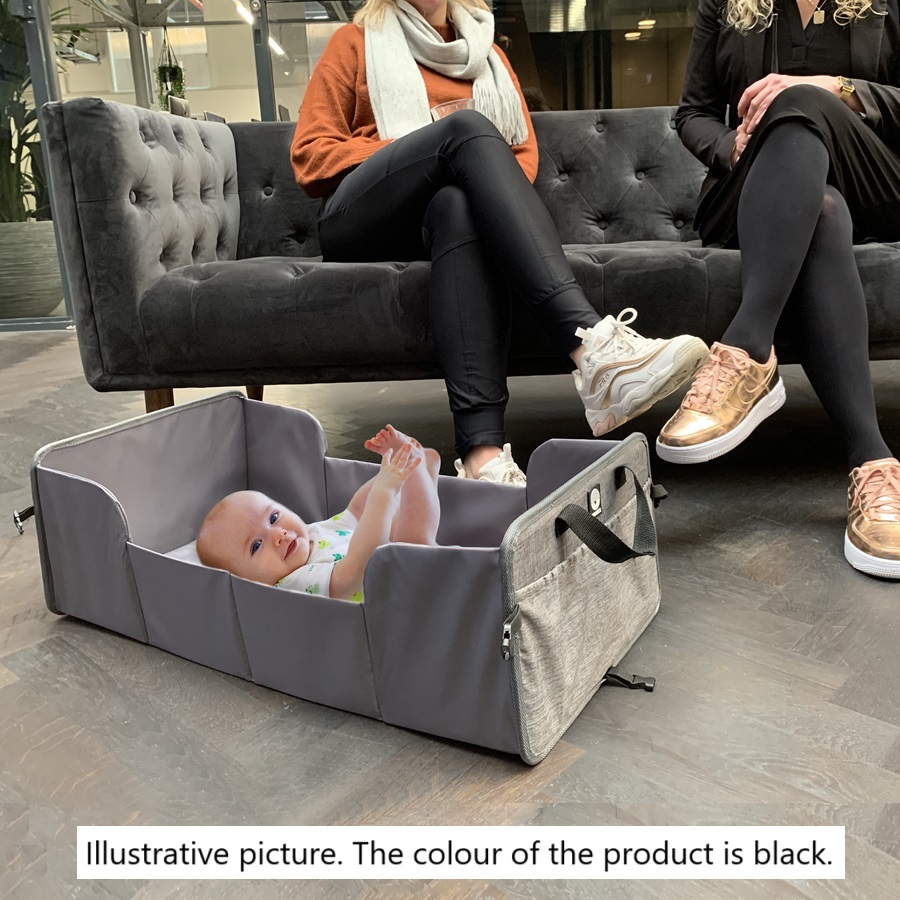 Travel mattress for baby - Dooky Traveller Black Leaves