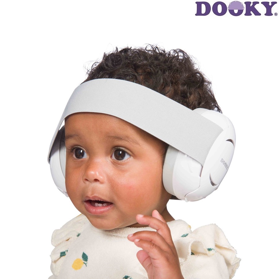 Baby ear defenders Dooky Baby Ear Protectors White