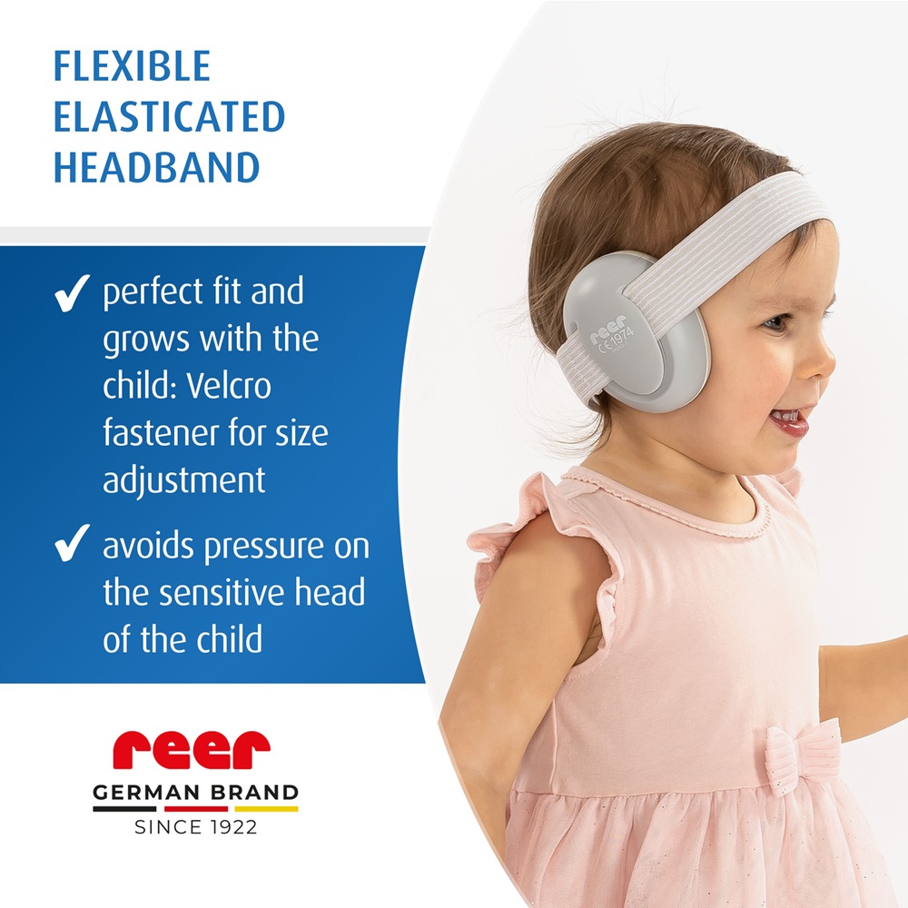 Baby ear defenders Reer SilentGuard Baby Grey