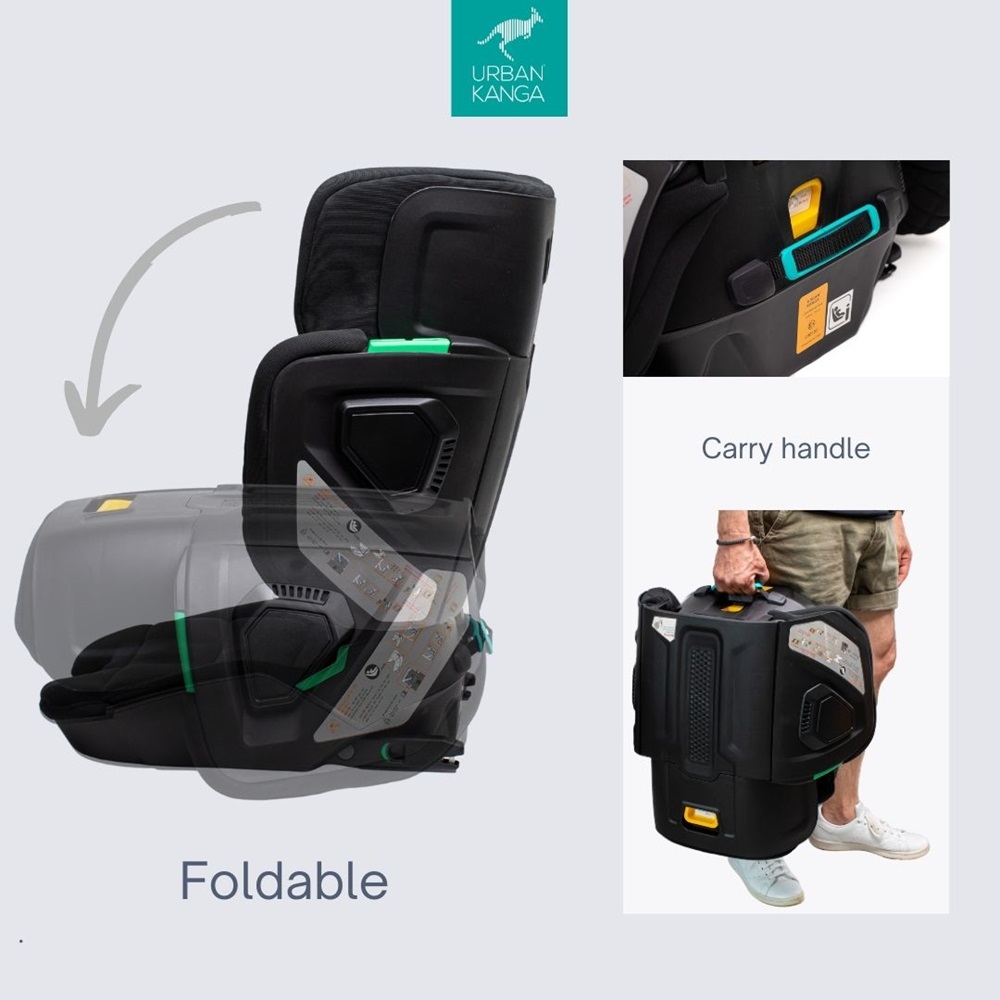 Foldable Car Seat Urban Kanga Wallaroo Black Quilt