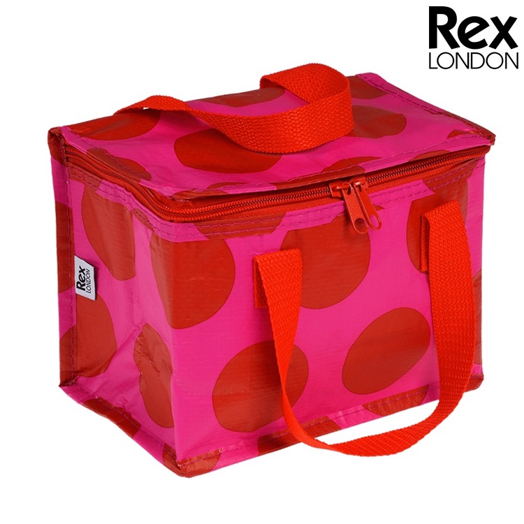 Small Cooler Bag - Rex London Red on Pink
