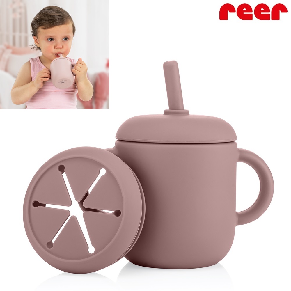 Mug and snacks cup for kids Reer Pink