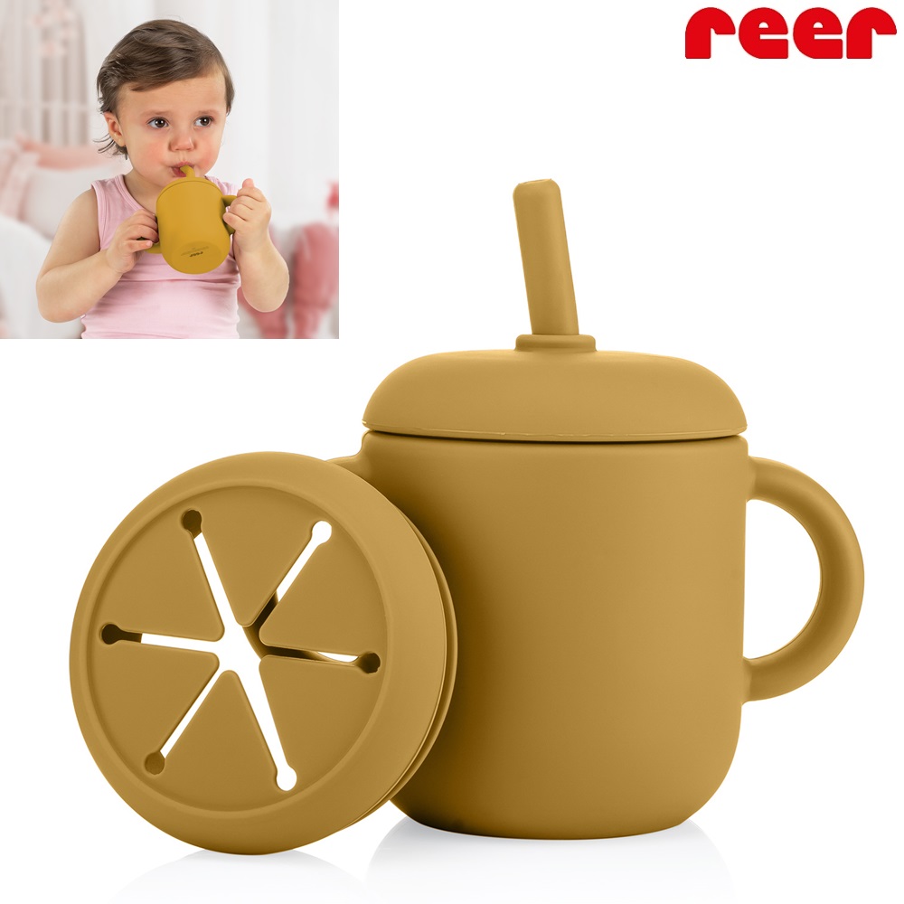 Mug and snacks cup for kids Reer Yellow