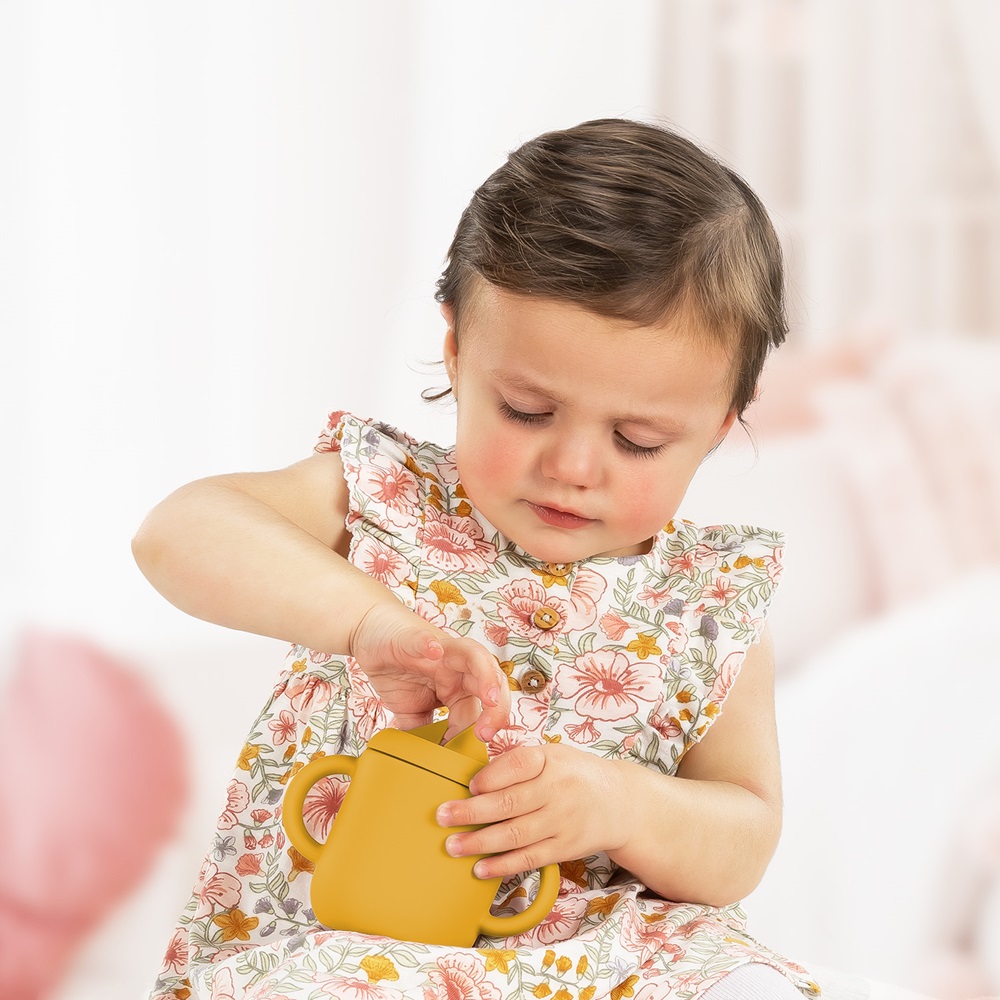 Mug and snacks cup for kids Reer Yellow