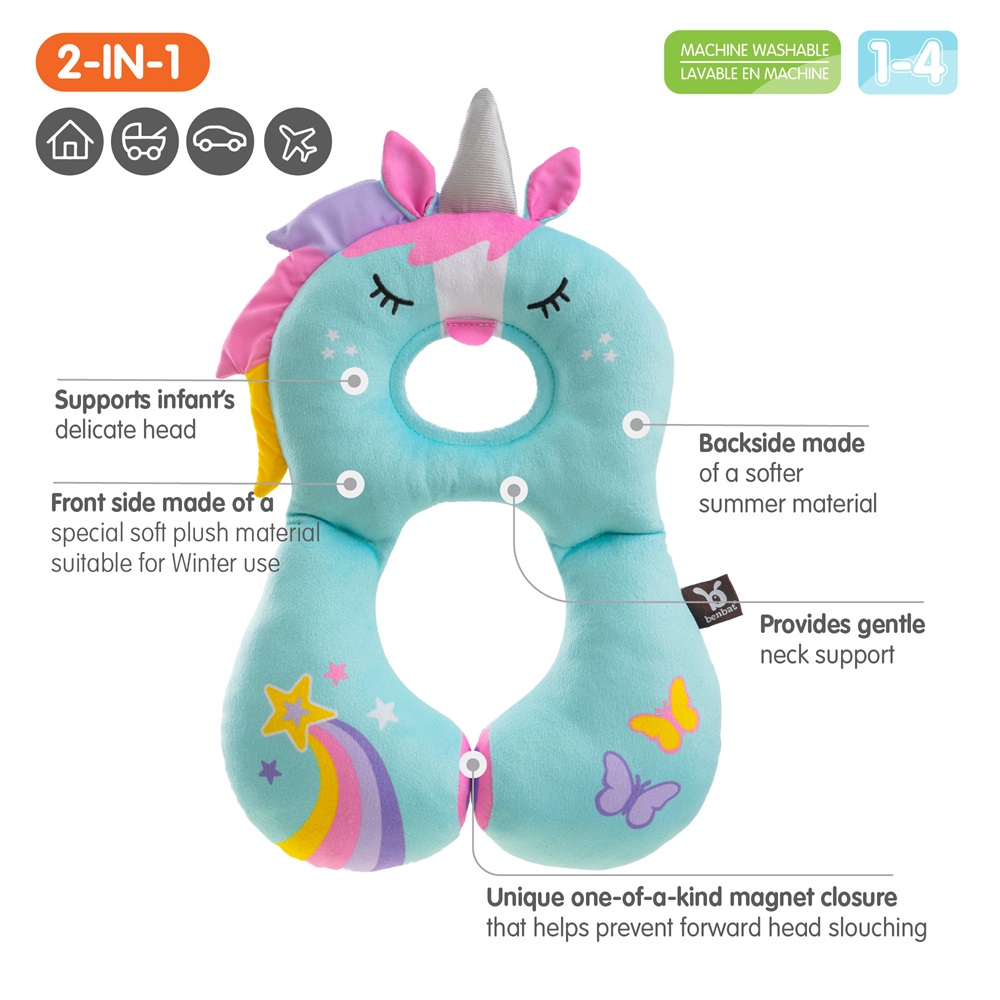 Kids' travel neck pillow Benbat Travel Friends Unicorn