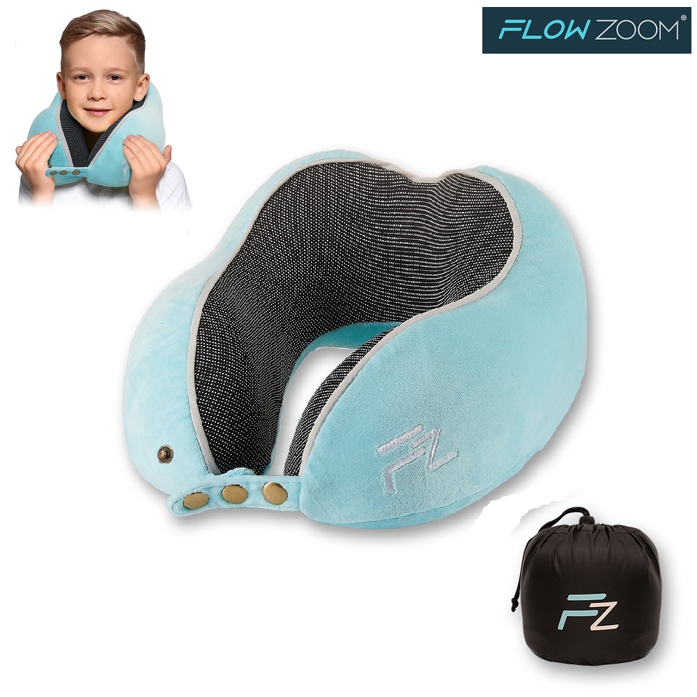 Travel Neck Pillow - Comfy Kids Blue