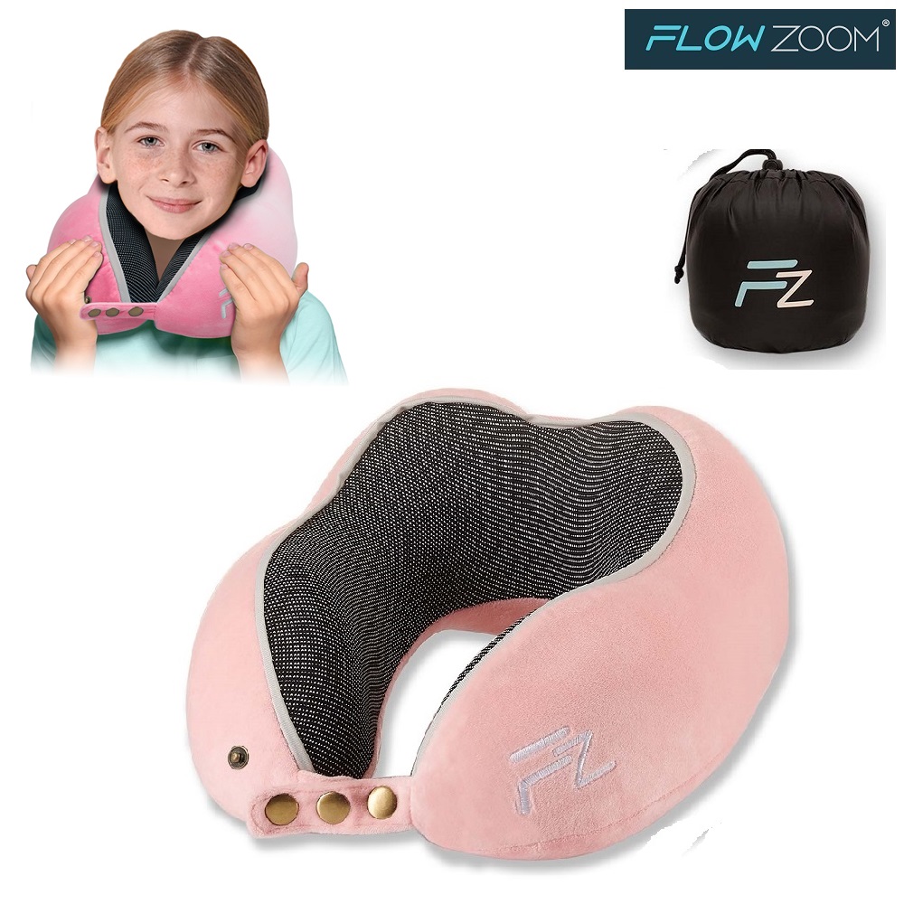 Travel Neck Pillow - Comfy Kids Pink (M)