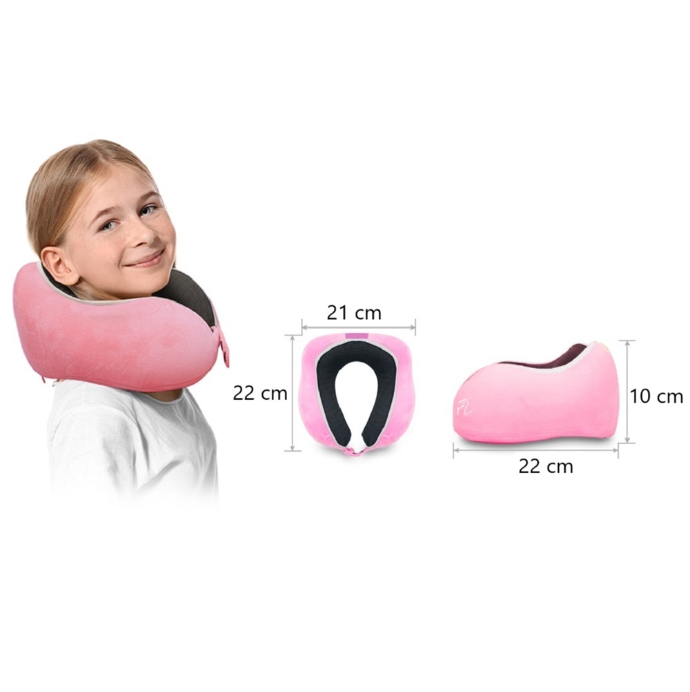 Travel Neck Pillow - Comfy Kids Pink (M)