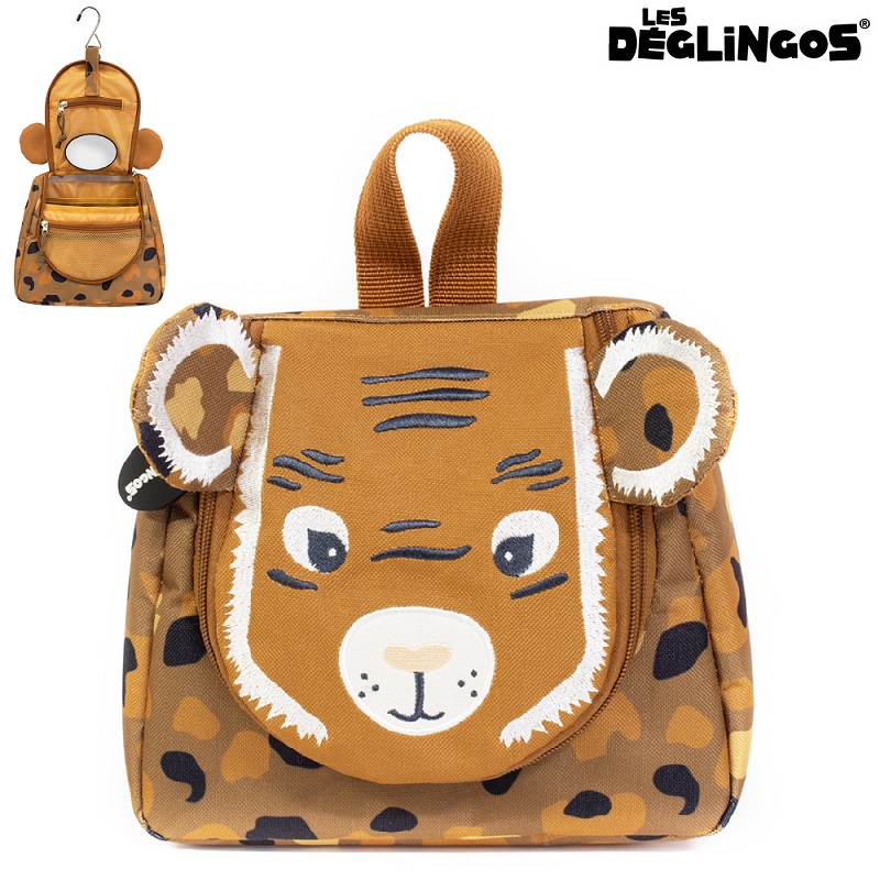 Toiletry bag for children Les Deglingos Tiger