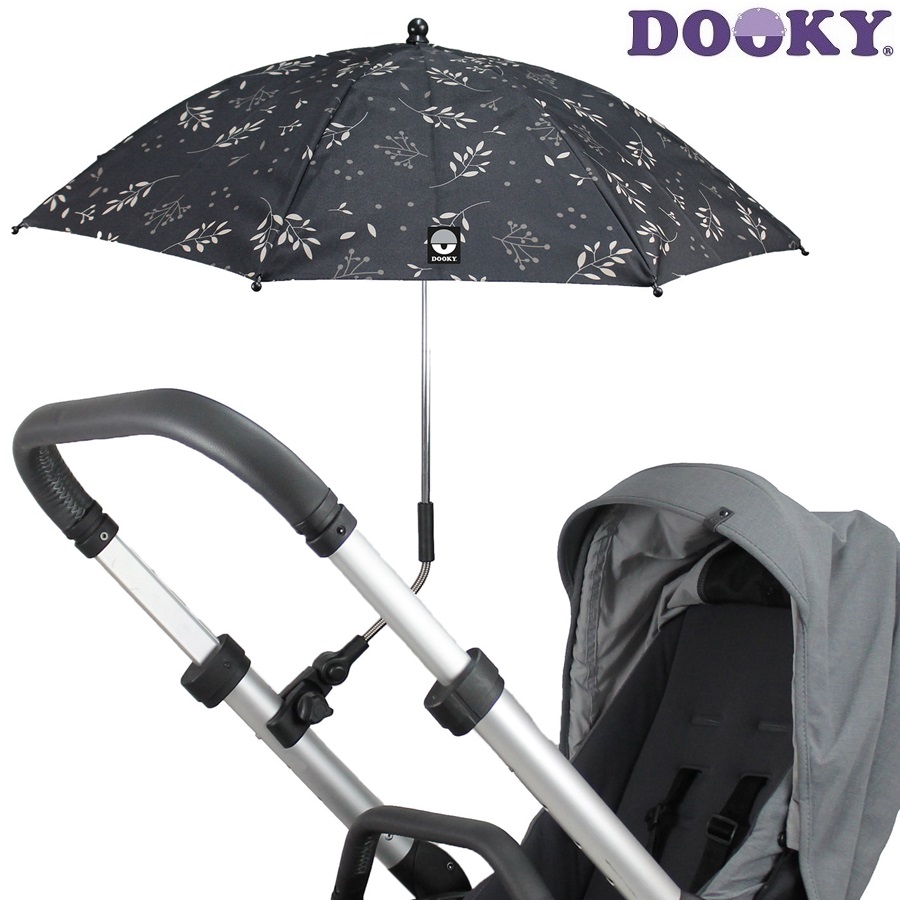 Buggy parasol Dooky Black Leaves