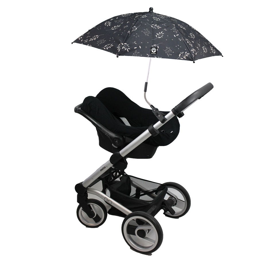 Buggy parasol Dooky Black Leaves