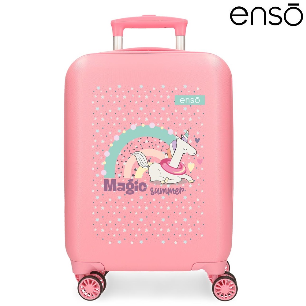 Suitcase for kids Enso Magic Summer Pink