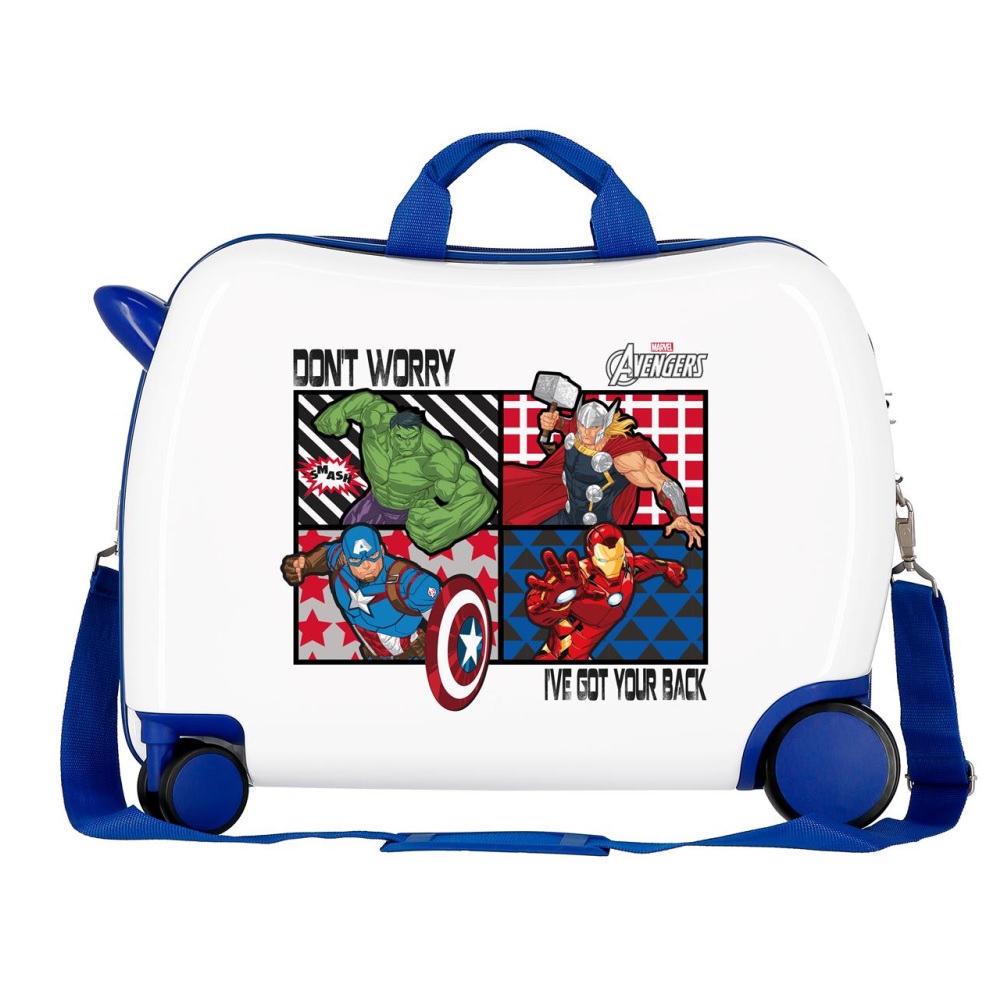 Ride-on suitcase for children Avengers Don't Worry