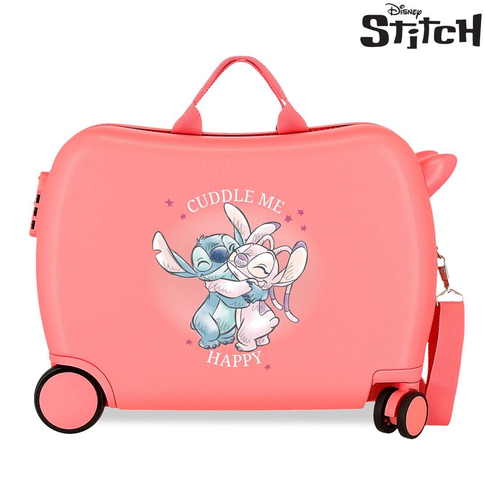 Ride-on suitcase for kids Stich Cuddle Me Coral