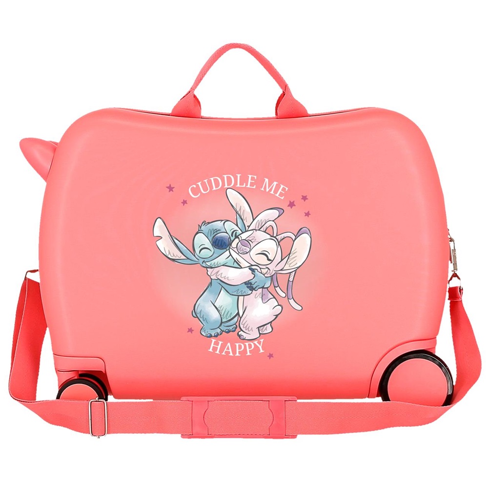 Ride-on suitcase for kids Stich Cuddle Me Coral