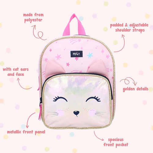 Backpack for kids Pret Giggle Light Pink Cat