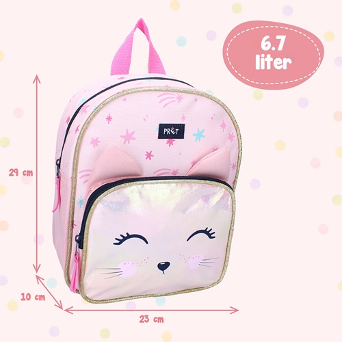 Backpack for kids Pret Giggle Light Pink Cat