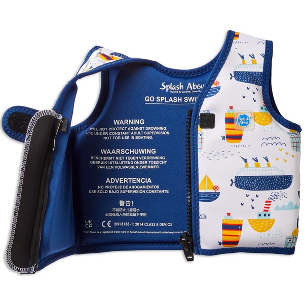 Kids' swim vest SplashAbout Go Splash Tug Boats