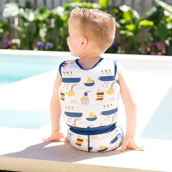 Kids' swim vest SplashAbout Go Splash Tug Boats