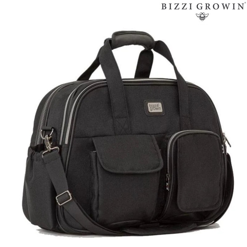 Diaper Bag and Travel Cot - Bizzi Growin POD Chelsea Black