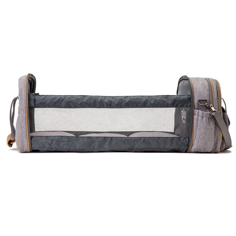 Diaper Bag and Travel Cot - Bizzi Growin POD Windsor Grey