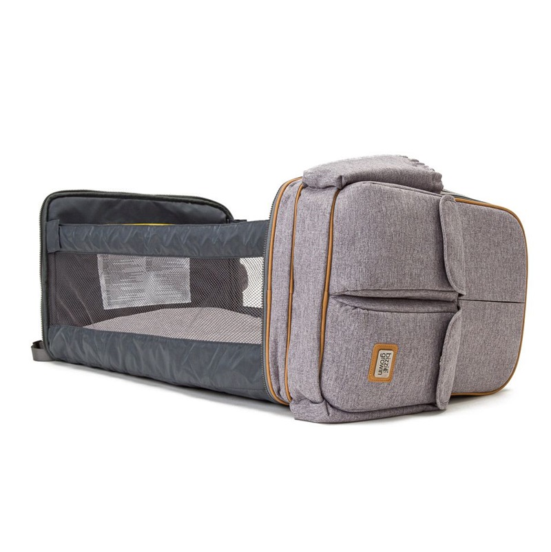 Diaper Bag and Travel Cot - Bizzi Growin RucPOD Windsor Grey