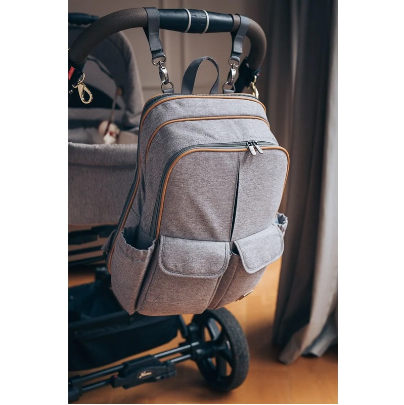 Diaper Bag and Travel Cot - Bizzi Growin RucPOD Windsor Grey