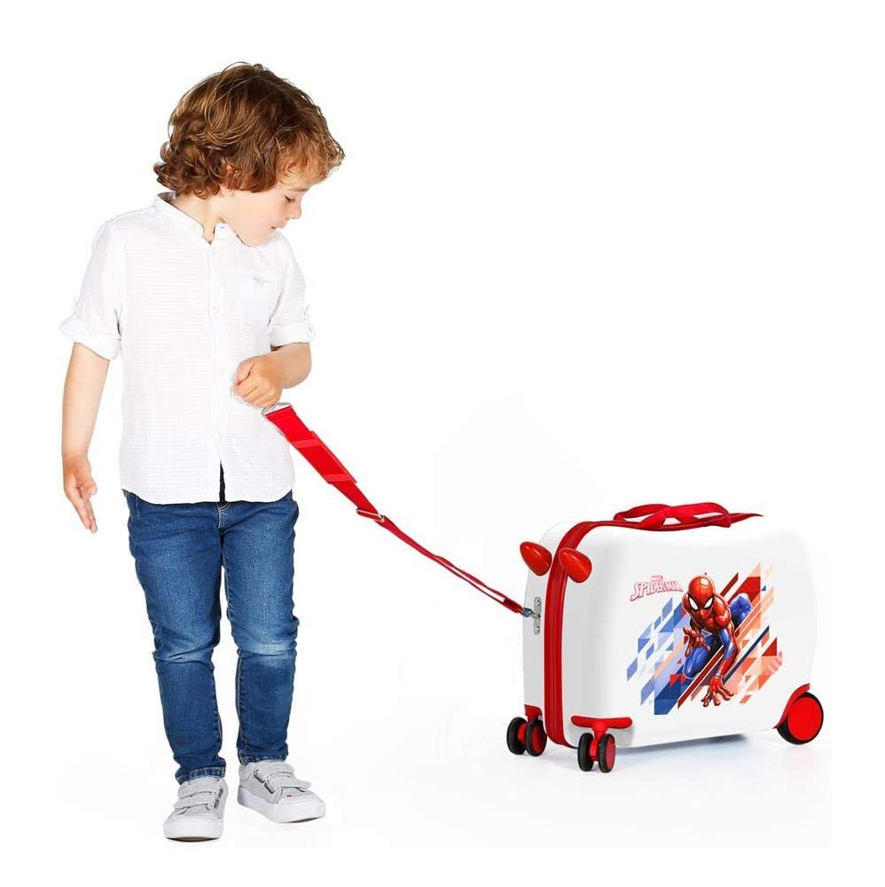 Ride on suitcase for children Spiderman Marvel White