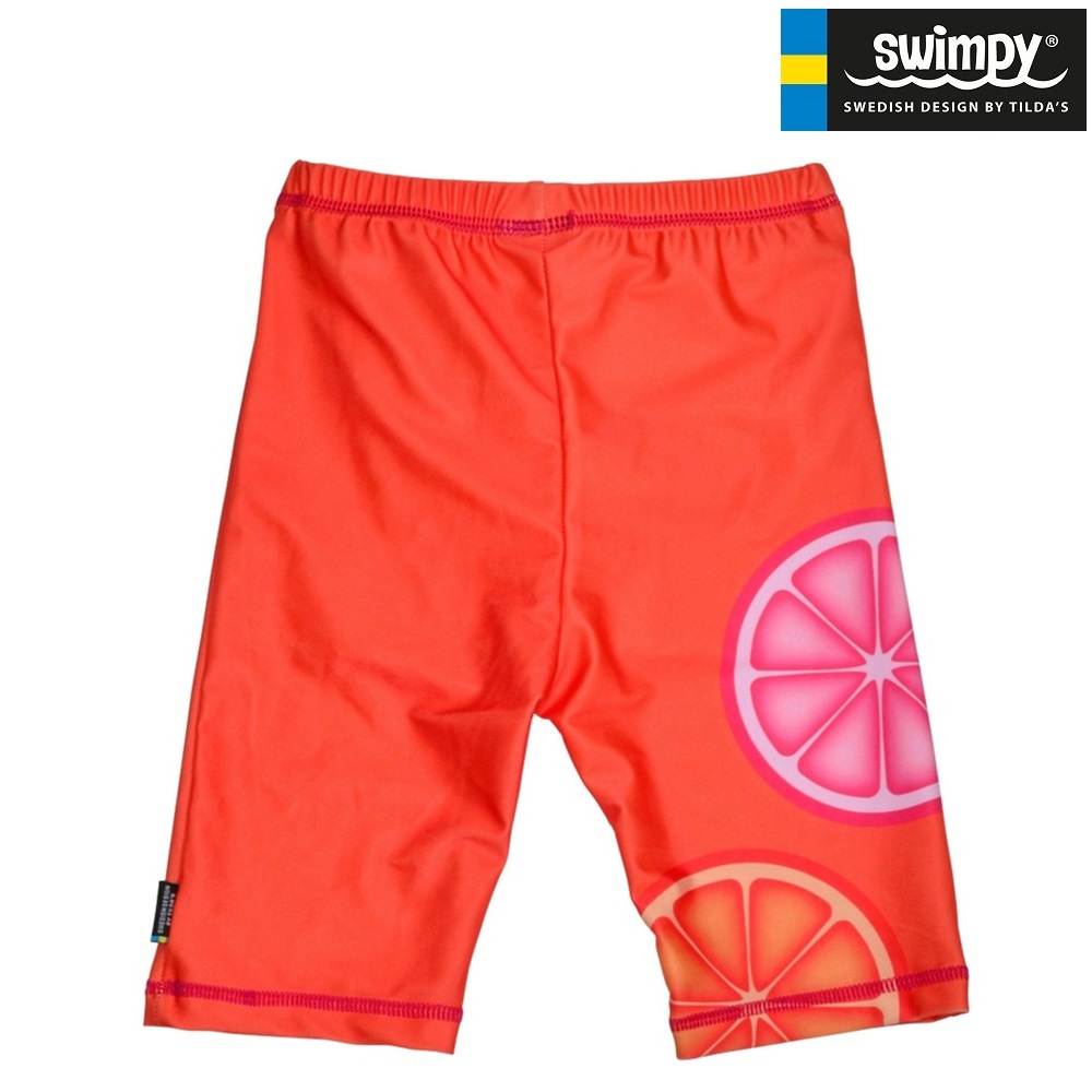 UV swim trunks for kids Swimpy Pink Lemon