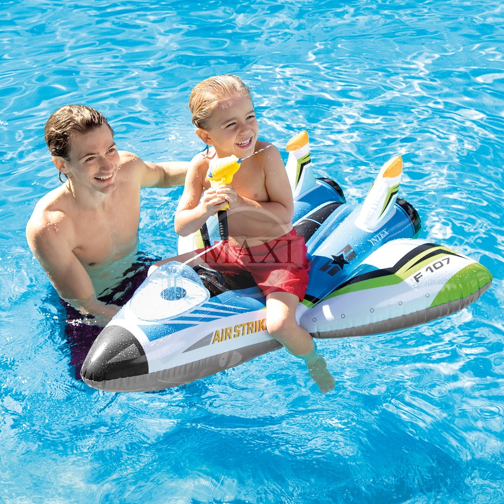 Children s inflatable pool float Intex Aircraft Blue Smalltraveller.eu